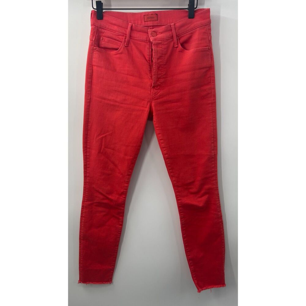 Mother The Stunner Ankle Fray Tomato Women's Jeans Size 27